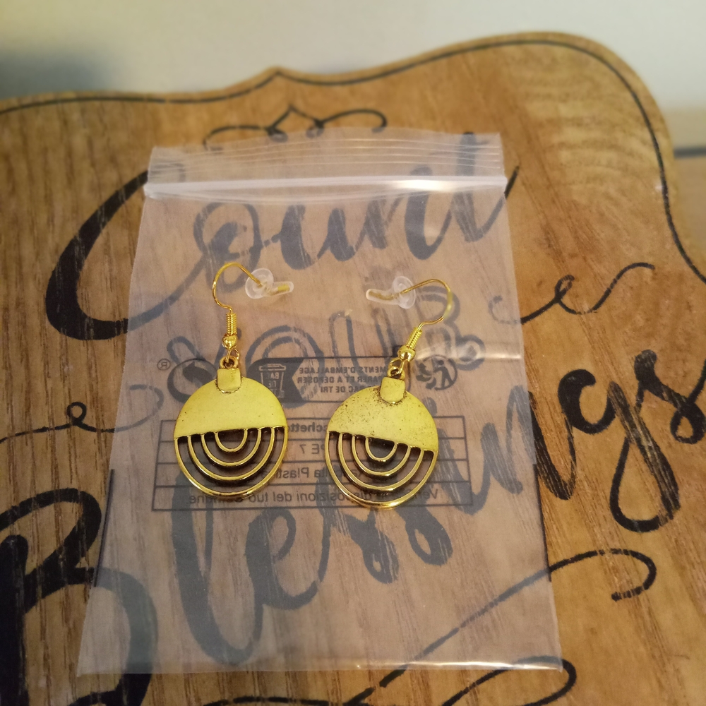 Gold Semi-Circle Layered Hoop Dangle Earrings ~ NWT - Free Shipping! ☆